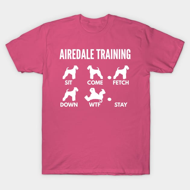 Airedale Training Airedale Dog Tricks T-Shirt by DoggyStyles